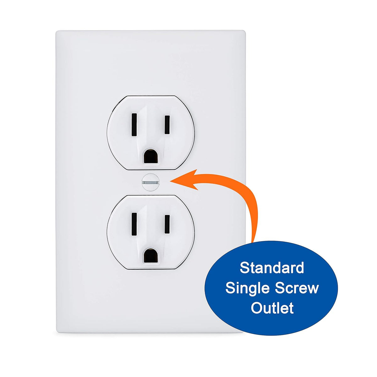 Safety Innovations Self-Closing Babyproof Outlet Covers - (for Center Screw Outlets Only) an