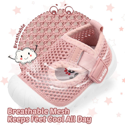 Baby Walking Shoes Toddler Girl Boy Soft Sole Breathable Mesh Slip on Summer Wide Shoes Infant