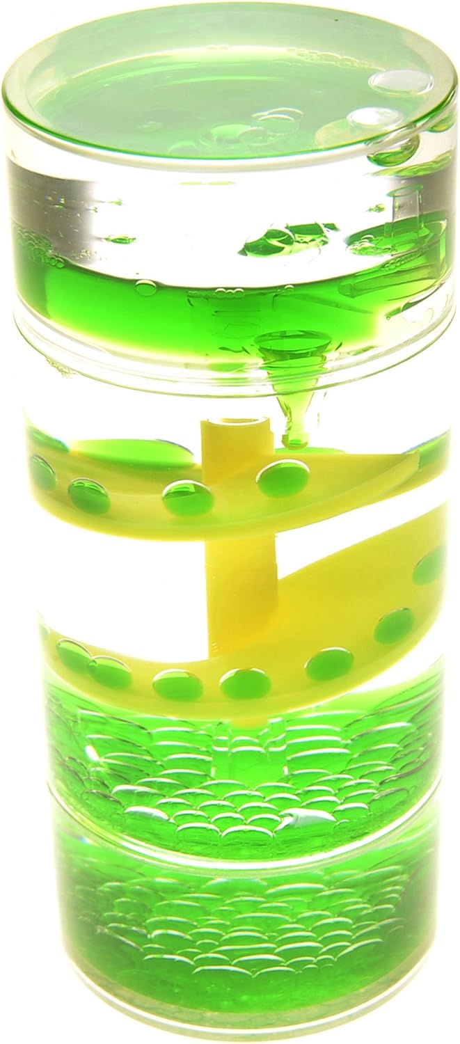 PowerTRC Cylinder Liquid Motion Bubbler, Liquid Sensory Toy Timer, Calm and Relaxing Fidget Desk