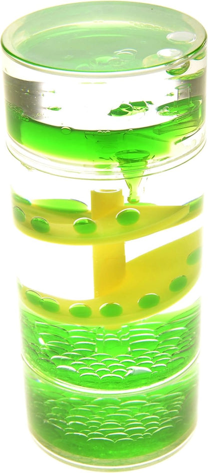 PowerTRC Cylinder Liquid Motion Bubbler, Liquid Sensory Toy Timer, Calm and Relaxing Fidget Desk