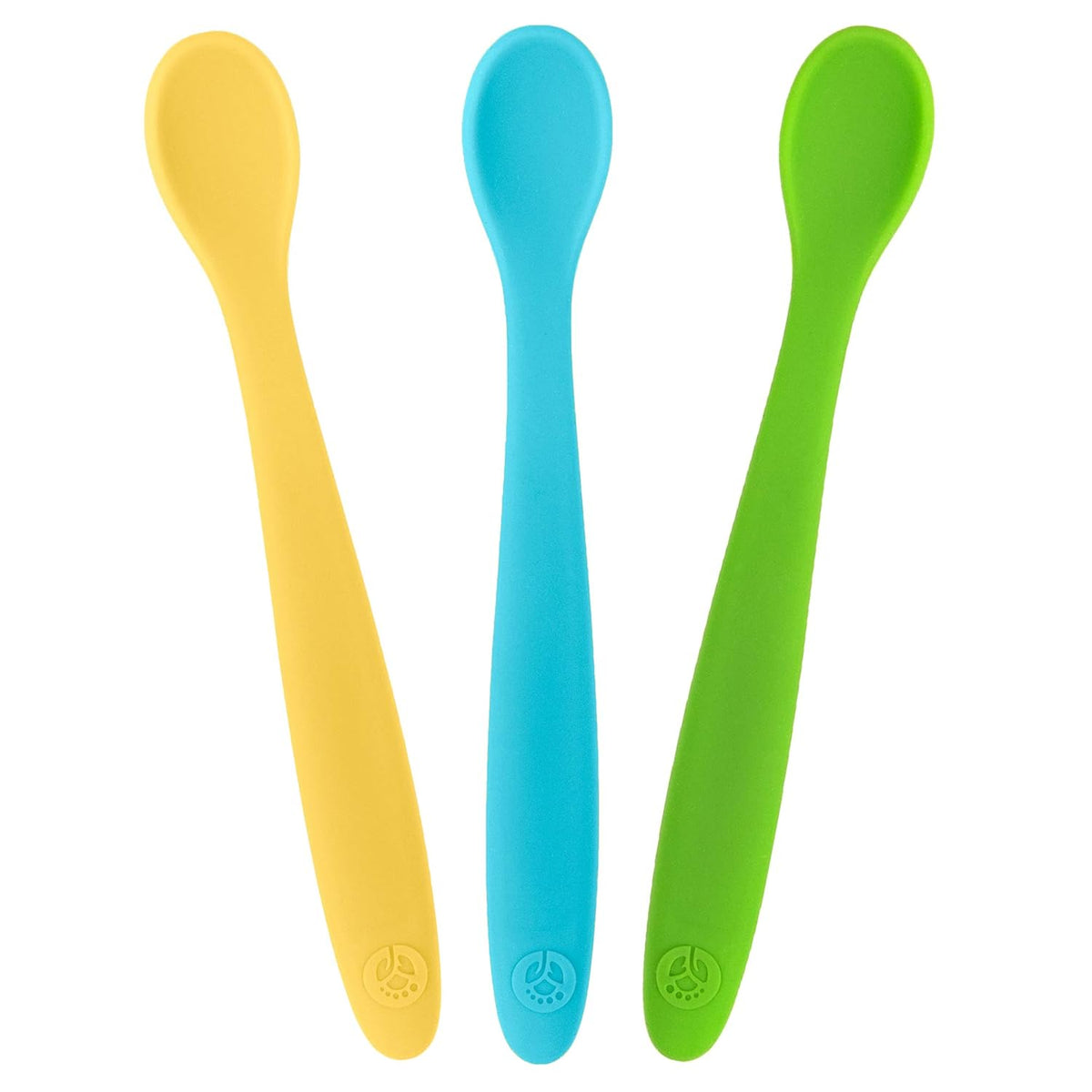 WeeSprout Silicone Baby Spoons - First Stage Infant Feeding Utensils With Soft-Tip, Bendable