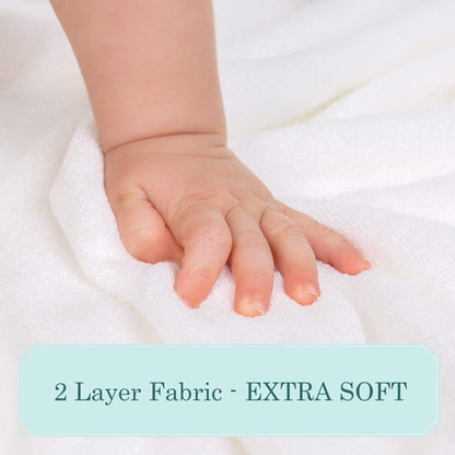 HIPHOP PANDA Baby Washcloths, Rayon Made from Bamboo - 2 Layer Ultra Soft Absorbent Newborn Bath