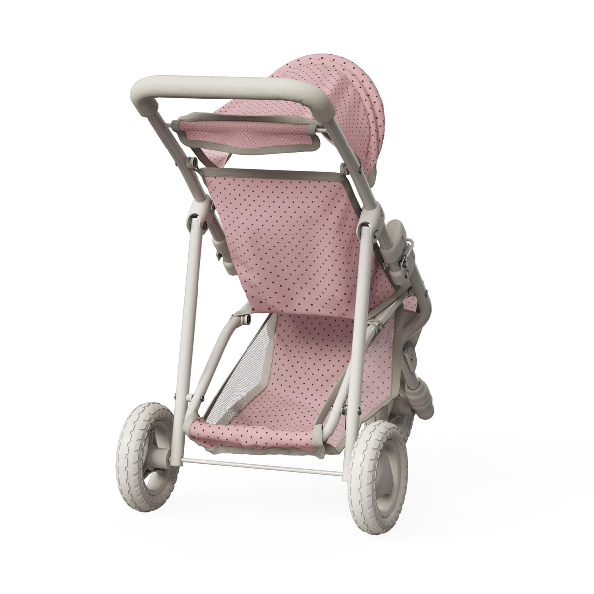 Olivia's Little World Doll Jogging-Style Stroller with Canopy, Storage Underneath, Pink and Cream