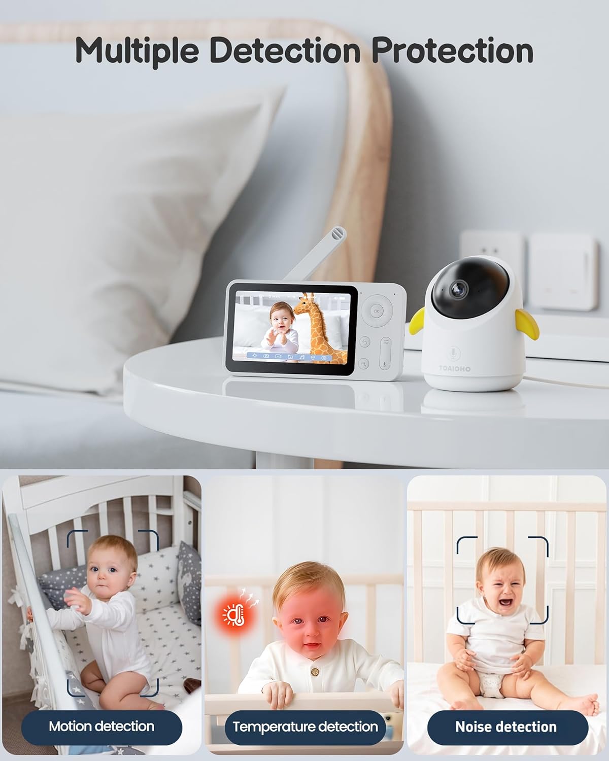 Baby Monitor with 2 Cameras and Audio WiFi/No WiFi: Baby Monitor WiFi Smartphone APP Control