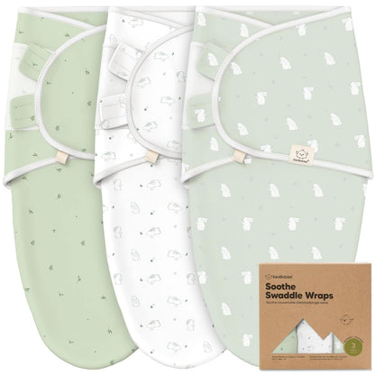 3-Pack Organic Baby Swaddle Sleep Sacks - Swaddles for Newborns, Infant 3-6 Months, Baby Girls