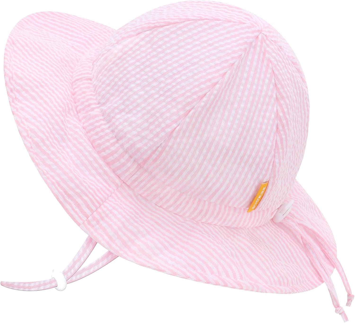 UPF 50+ Baby Bucket Hat - Wide Brim Sun Protection Beach Cap for Girls - Cute & Adjustable Toddler