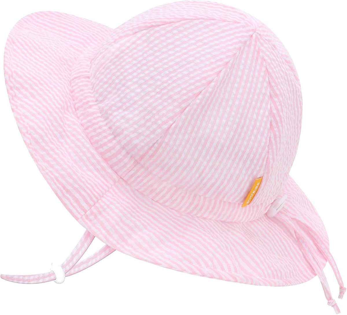 UPF 50+ Baby Bucket Hat - Wide Brim Sun Protection Beach Cap for Girls - Cute & Adjustable Toddler