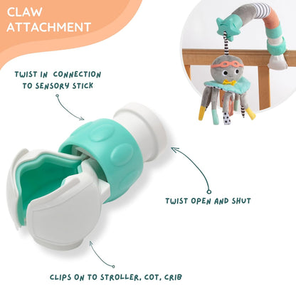 DINGLE DANGLE - Baby Gift Set - 3 in 1 Diaper Changing Helper Headband, Baby Mobile, & Sensory