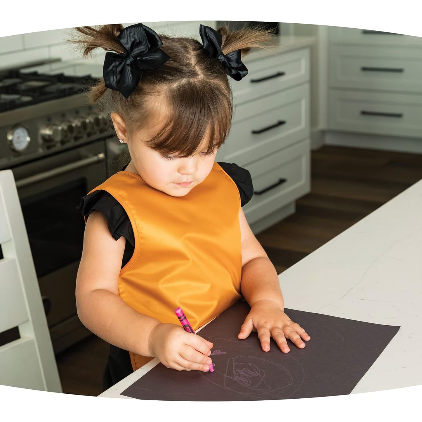 Tiny Twinkle Mess Proof Apron Bibs - 2 Pack Waterproof & Lightweight Baby Bibs for Led Weaning |
