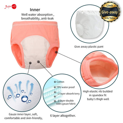 Joyo roy 1T6Pcs Training Diapers Toddler Underwear Girls Potty Training Pants Underwear For Toddler