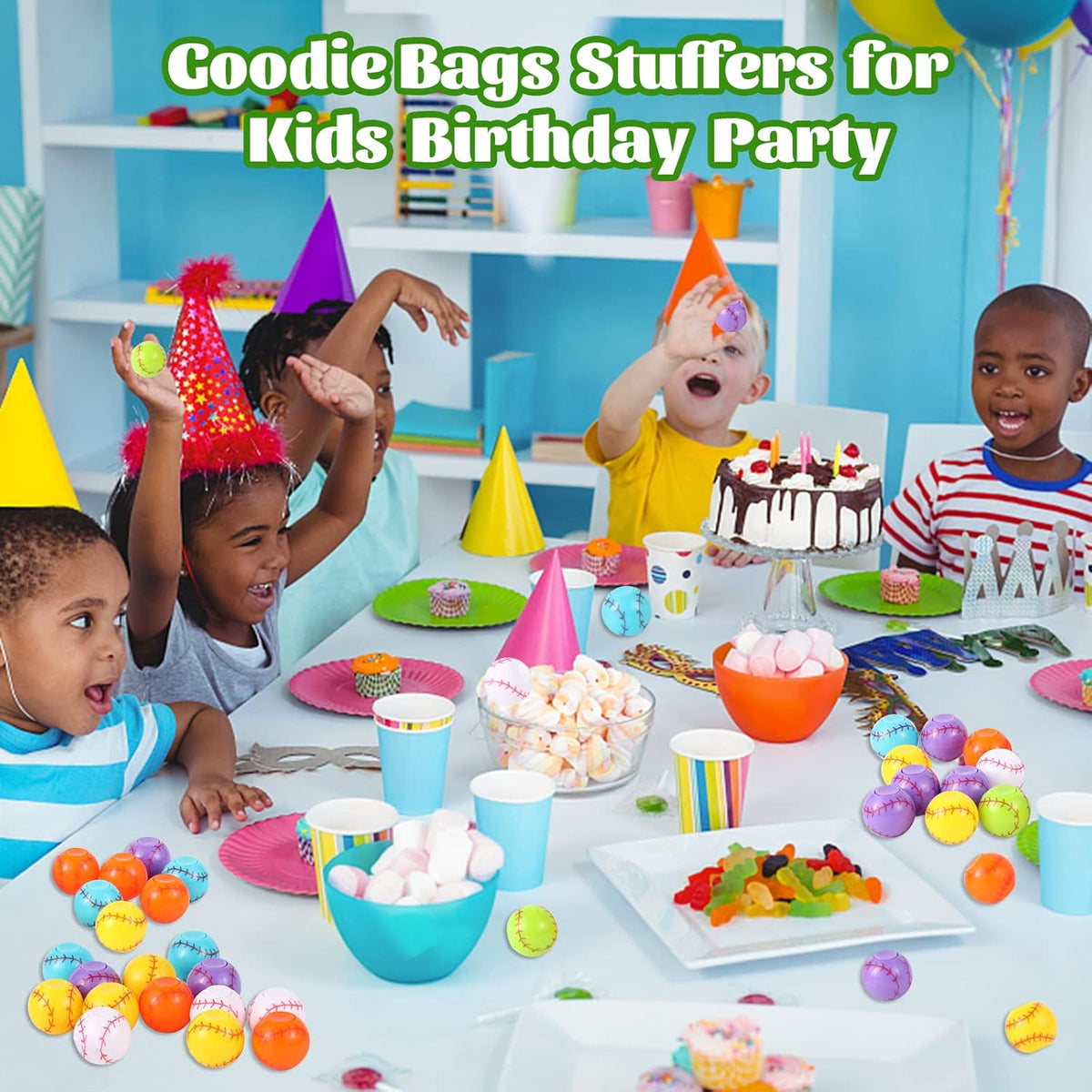 SCIONE 36pack Baseball Party Favors for Kids 4-8 8-12 Baseball Sports Fidget Spinner Goodie Bag