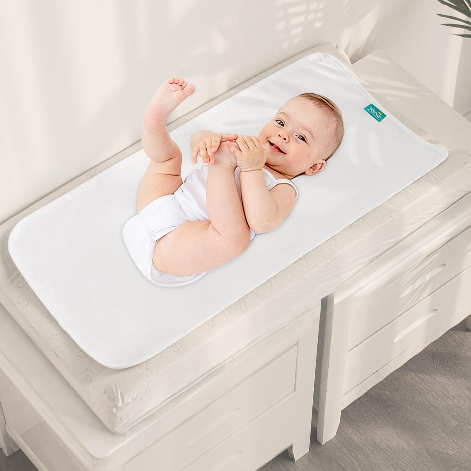 Changing Pad Liner 5 Count Waterproof Baby Diaper Changing Pad Cover 28" X 15" Larger Cotton