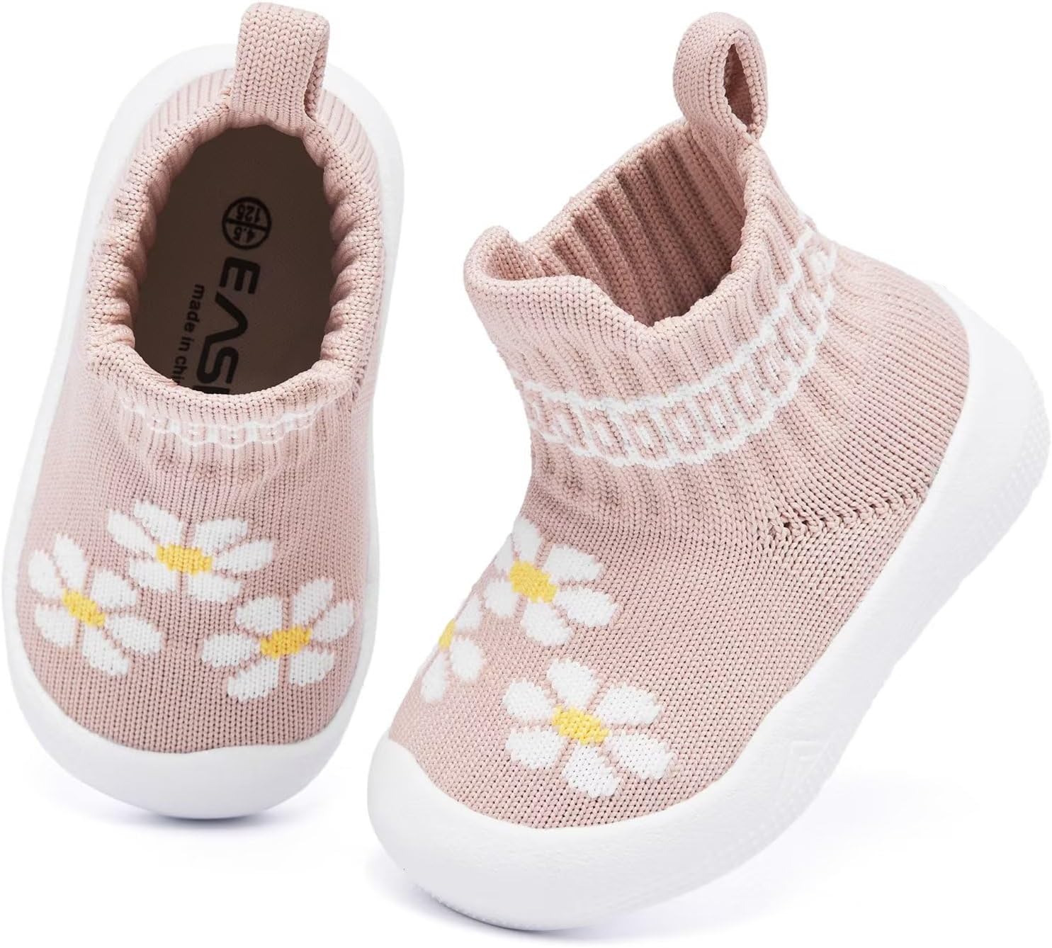 Eashi Baby Boy Girl Non-Skid Indoor Infant Walking Shoes Breathable Warm Elastic Sock Shoes with