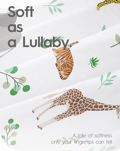Crib Sheet Netural, Premium Soft Safari Jersey Knit Fitted Crib Sheet, Crib Mattress Sheet