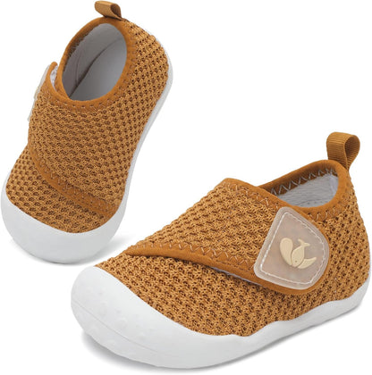 FEETCITY Baby First Walking Shoes Wide Baby Shoes Infant Sneakers Newborn Crib Shoe Barefoot