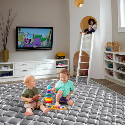 Vibe bear Baby Play Mat 79" X 71", Premium Thicker Foam One-Piece Crawling Mat, Extra Large Anti