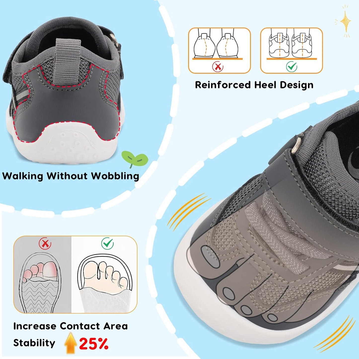 Scurtain Baby Shoes Boy Girl First Walking Shoe Infant Crib Breathable Sneakers Lightweight