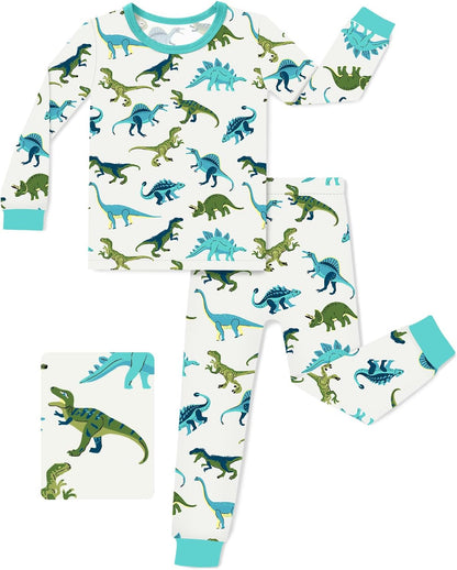 Bamboo Viscose Toddler Pajamas Boys Girls Baby 12M-8Y Pjs Sets Kids 2pcs Snug fit Long-Sleeve