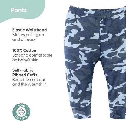The Peanutshell 5 Pack Baby Boy Pants Set - 100% Cotton Toddler Pants for Boys, Clothes for