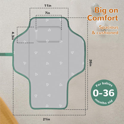 Portable Diaper Changing Pad, Waterproof Baby Changing Mat, Foldable Travel Baby Changing Station