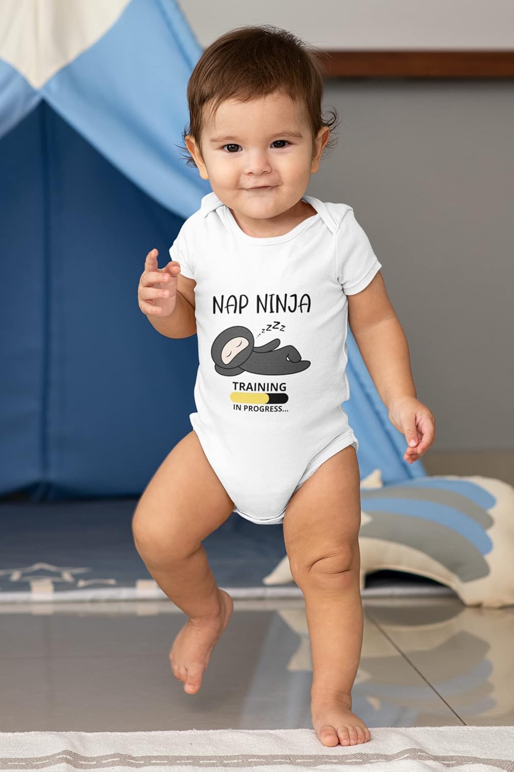 Infant Short Sleeve Baby Bodysuit for Sensitive Skin | Eczema-Friendly Newborn Clothing for Boys or