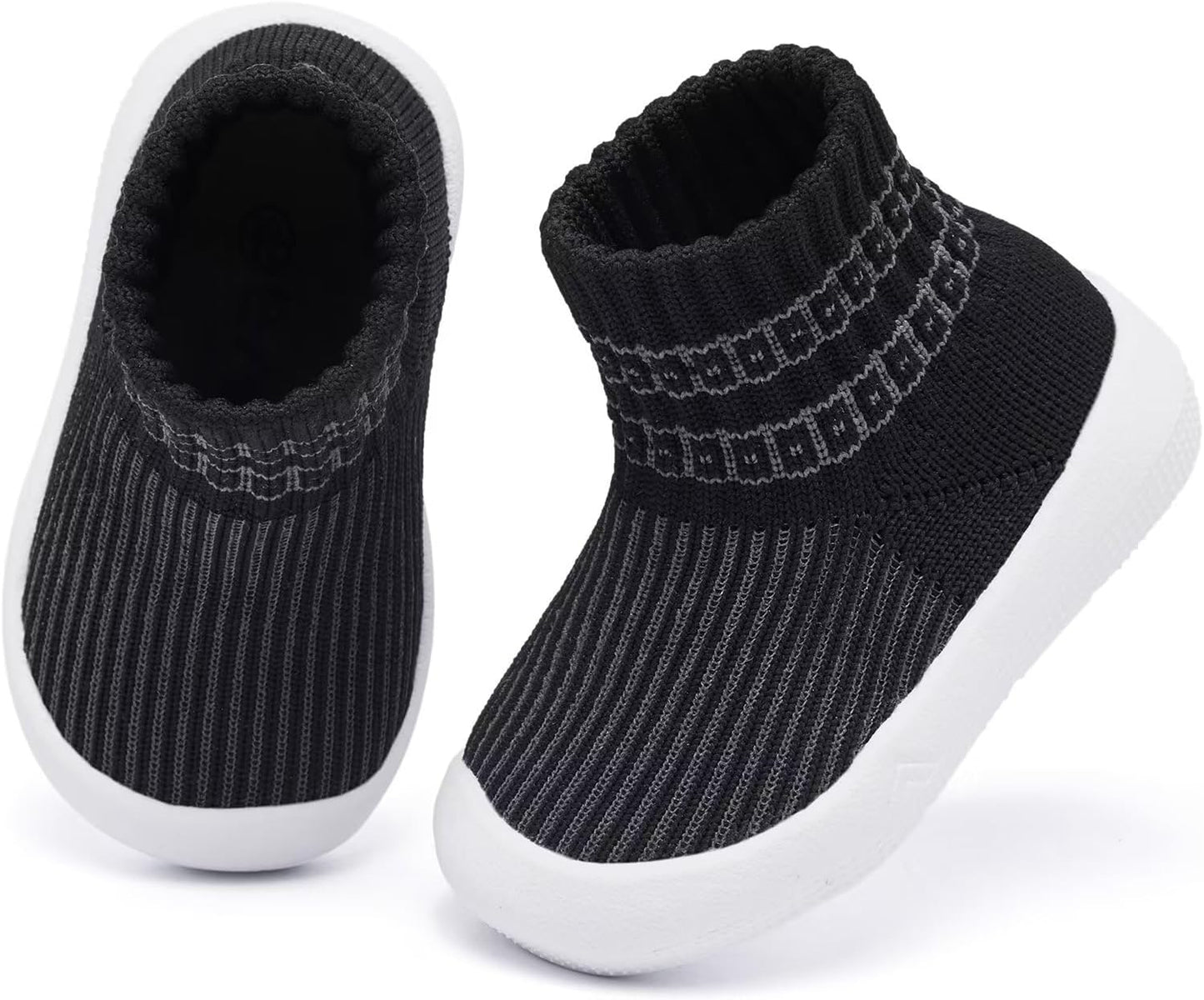 Eashi Baby Boy Girl Non-Skid Indoor Infant Walking Shoes Breathable Warm Elastic Sock Shoes with