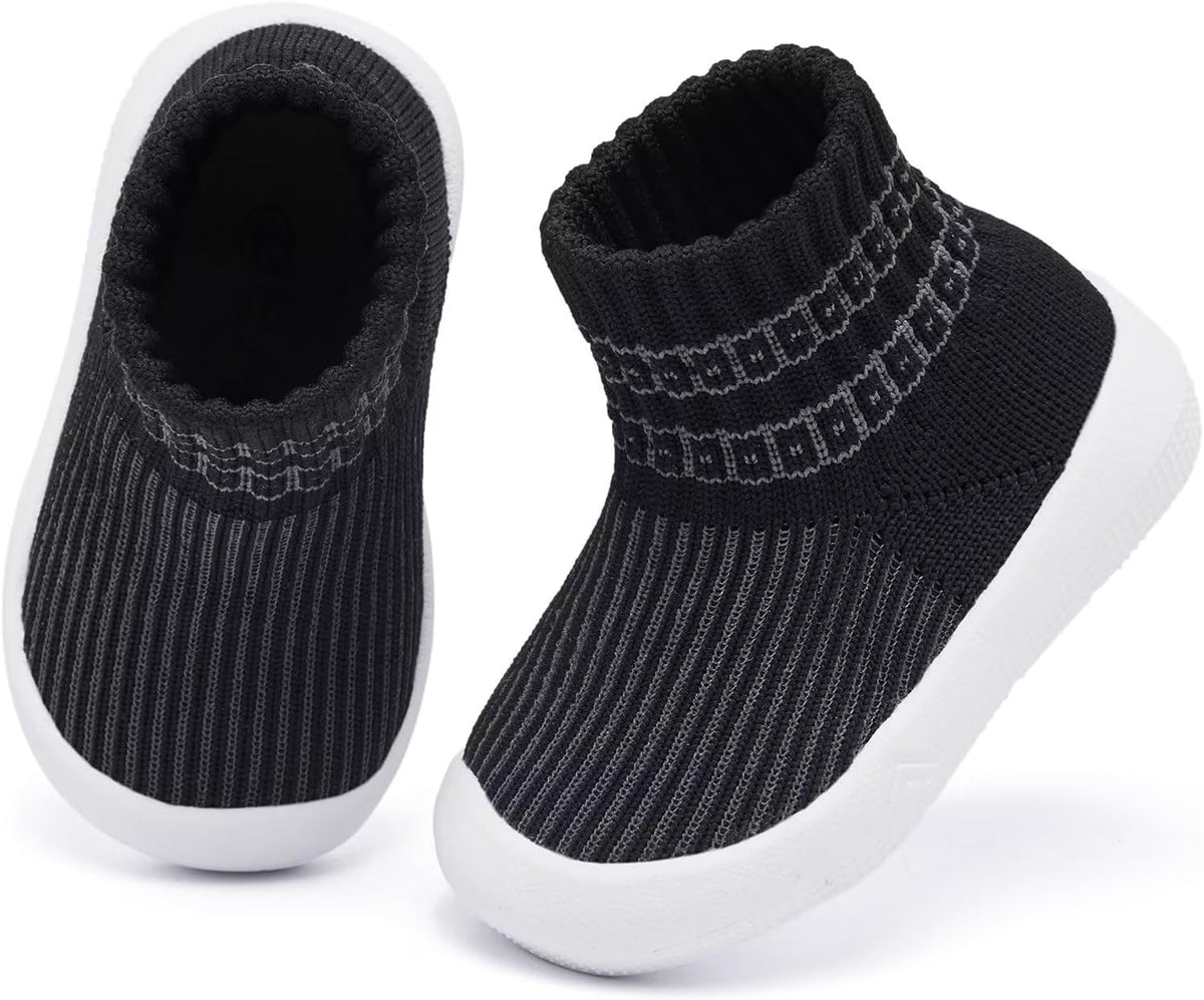 Eashi Baby Boy Girl Non-Skid Indoor Infant Walking Shoes Breathable Warm Elastic Sock Shoes with