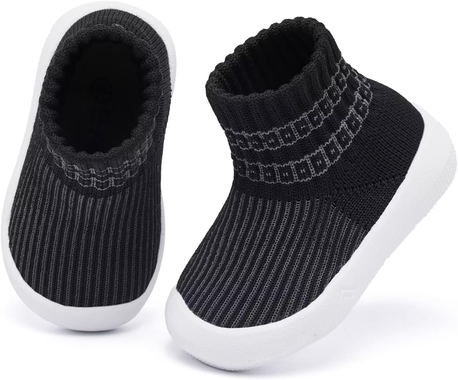 Eashi Baby Boy Girl Non-Skid Indoor Infant Walking Shoes Breathable Warm Elastic Sock Shoes with
