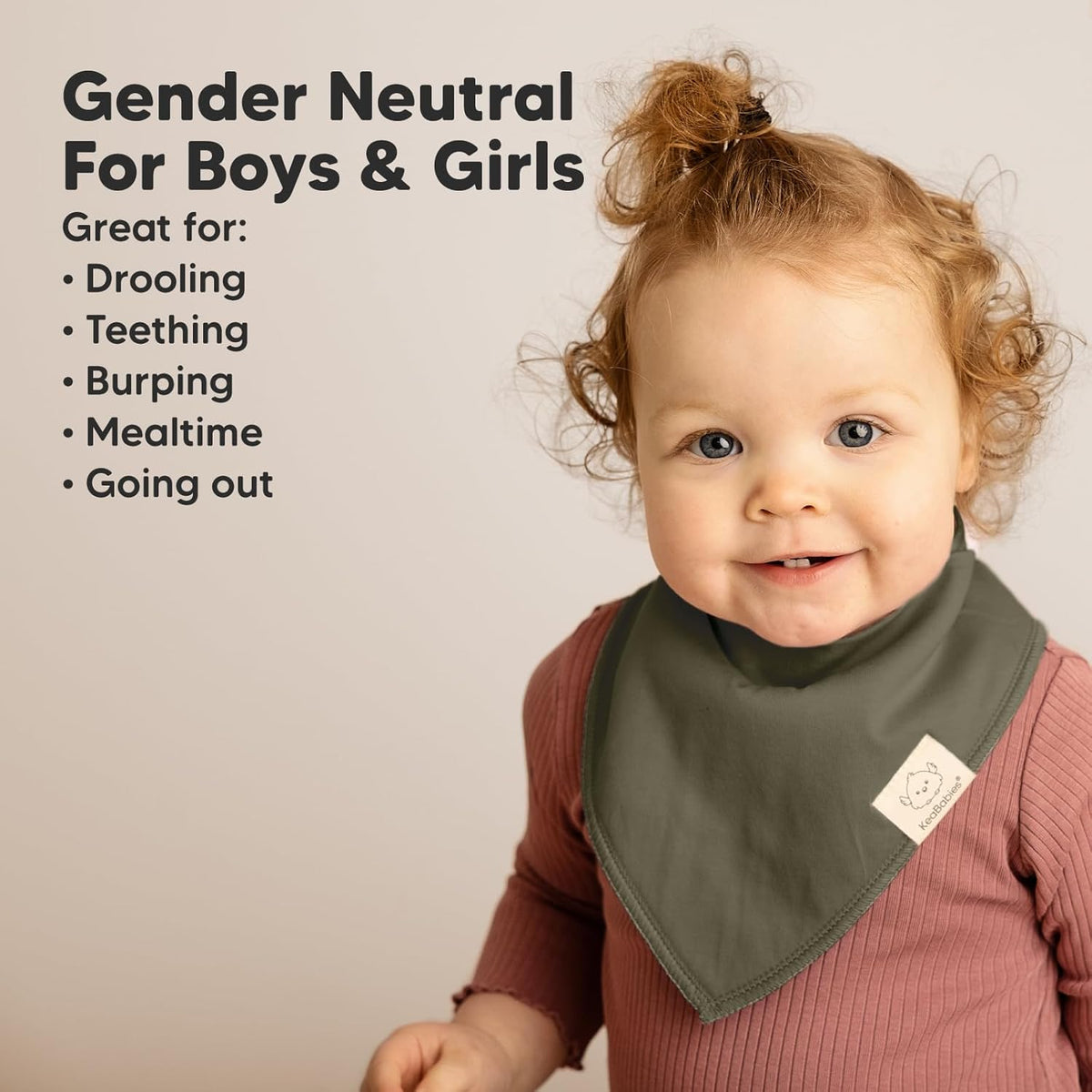 8-Pack Organic Baby Bandana Bibs for Boys, Girls - Super Absorbent Triangle Baby Bibs for Drooling