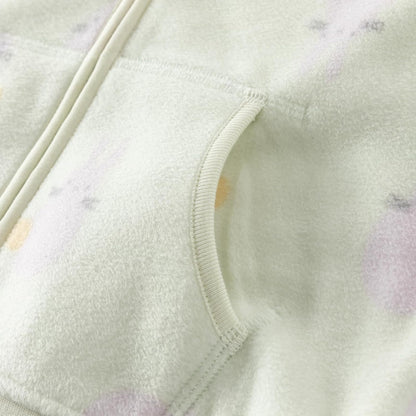 DAVE & BELLA Kids Printed Polar Fleece Jacket Toddler Baby Boys Girls Zip Up Long Sleeve Spring