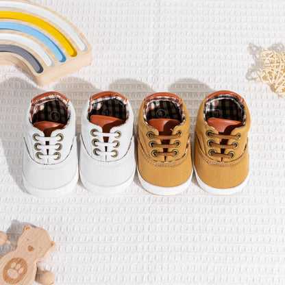 Morbido Infant Baby Boys Girls Canvas Sneaker Toddler Slip On Anti Skid Newborn First Walkers Candy