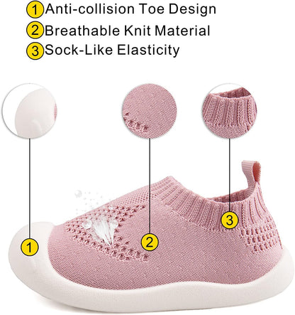 Baby First-Walking Shoes 1-4 Years Kid Shoes Trainers Toddler Infant Boys Girls Soft Sole Non Slip