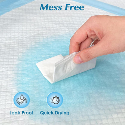 100 Count 22” x 22” Super Absorbency Disposable Underpads, Leakproof Quick Drying Disposable Pads