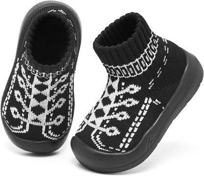 Eashi Baby Boy Girl Non-Skid Indoor Infant Walking Shoes Breathable Warm Elastic Sock Shoes with