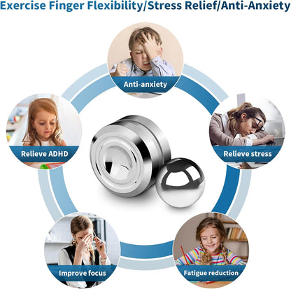 Fidget Slider Toy,Steel Ball Orbiter Magnetic Slider Sensory Toys,360° Rotation Anxiety Stress