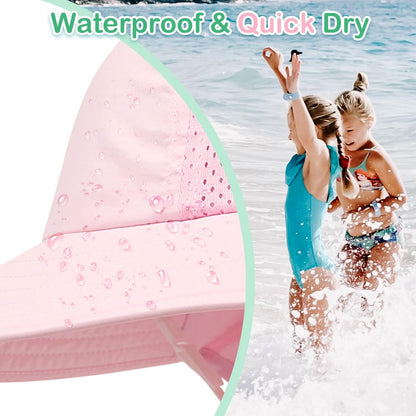 XIAOHAWANG Girls Sun Hat Baby Beach Hats Boys UPF 50+ Kids Summer Protection Cap Toddler Breathable