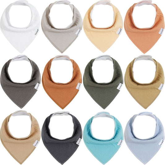 Baby Bandana Drool Bibs for Boys Girls,Super Absorbent Triangle Baby Bibs for Drooling and