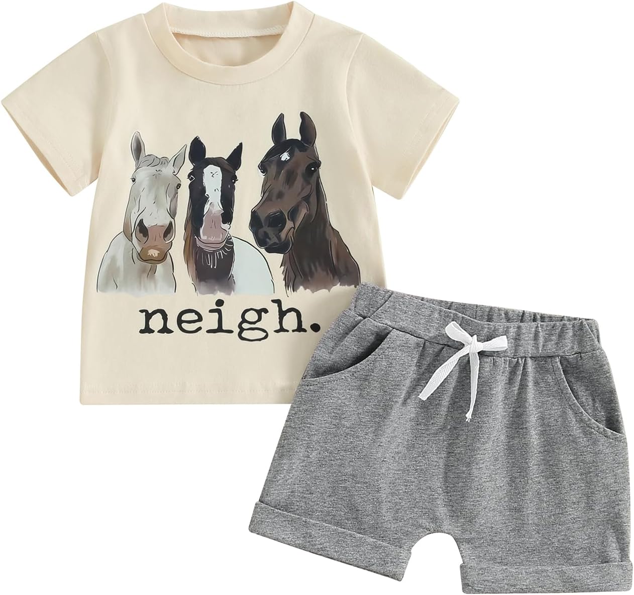 fhutpw Baby Toddler Boy Clothes Summer Outfits 6 12 18 24 Months Patchwork Short Sleeve T Shirt &