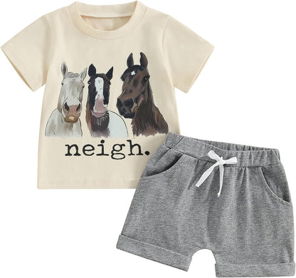 fhutpw Baby Toddler Boy Clothes Summer Outfits 6 12 18 24 Months Patchwork Short Sleeve T Shirt &