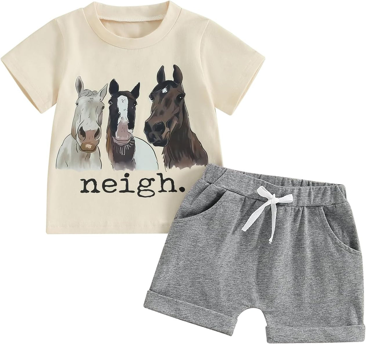 fhutpw Baby Toddler Boy Clothes Summer Outfits 6 12 18 24 Months Patchwork Short Sleeve T Shirt &