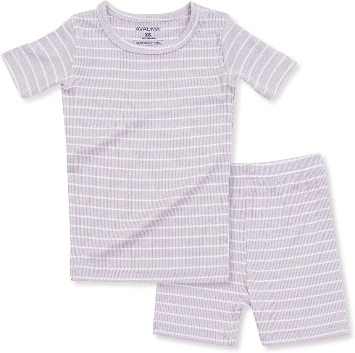 AVAUMA Stripe Pattern Baby Boys Girls Pajama Set Kids Toddler Snug fit Ribbed Sleepwear pjs for