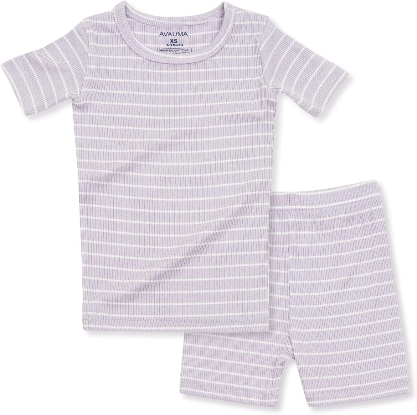 AVAUMA Stripe Pattern Baby Boys Girls Pajama Set Kids Toddler Snug fit Ribbed Sleepwear pjs for