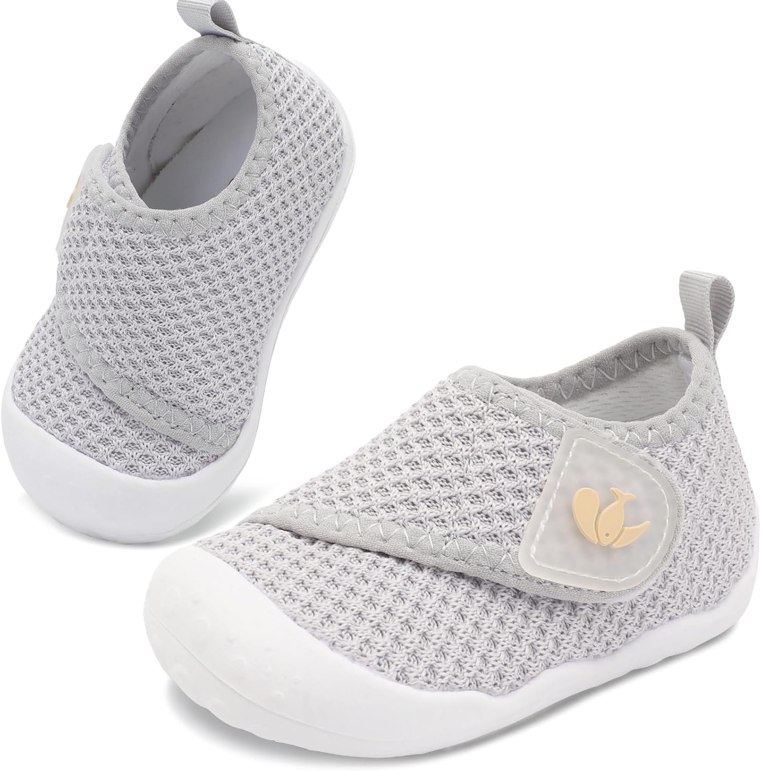 FEETCITY Baby First Walking Shoes Wide Baby Shoes Infant Sneakers Newborn Crib Shoe Barefoot