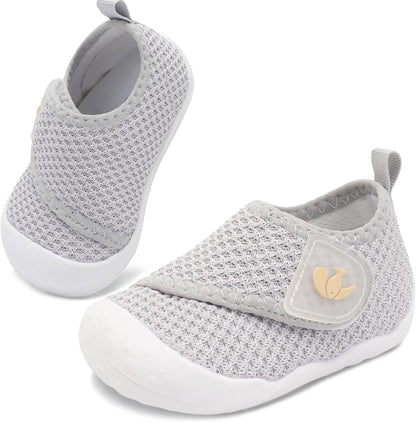 FEETCITY Baby First Walking Shoes Wide Baby Shoes Infant Sneakers Newborn Crib Shoe Barefoot