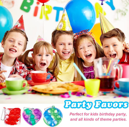 50pcs 2in Random Pop Bubble Fidget Sensory Toys, Pop Toy Bulk for Party Favor, Classroom Student