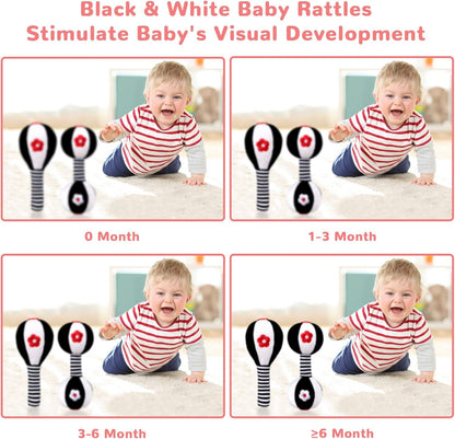XIXILAND Baby Rattles 0-6 Months Newborn Toys Infant Toys 0-6 Months Rattles for Babies 0-6 Months
