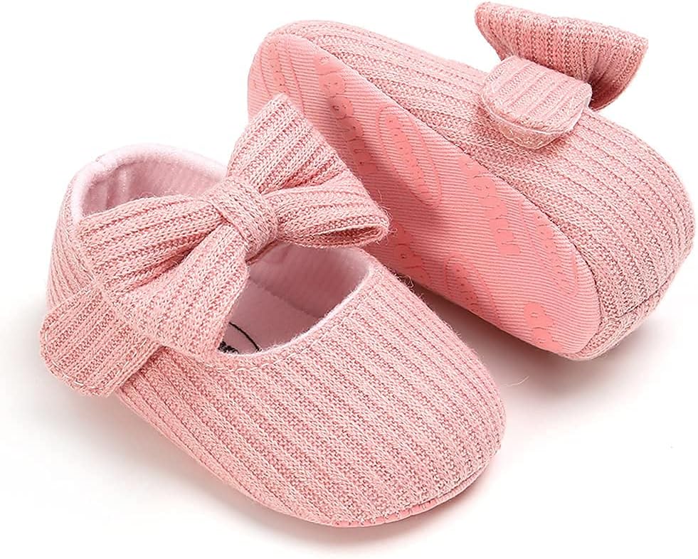 Baby Shoes Mary Jane Flats Non Slip Soft Sole Infant Toddler Sneakers First Walkers Party Christmas