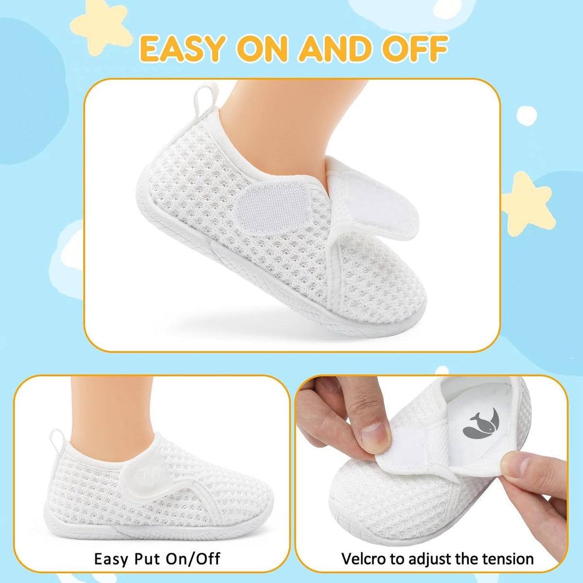 FEETCITY Toddler Walking Shoes Slip On Toddler Shoes Boys Girls Kids Sports Sneakers Casual School