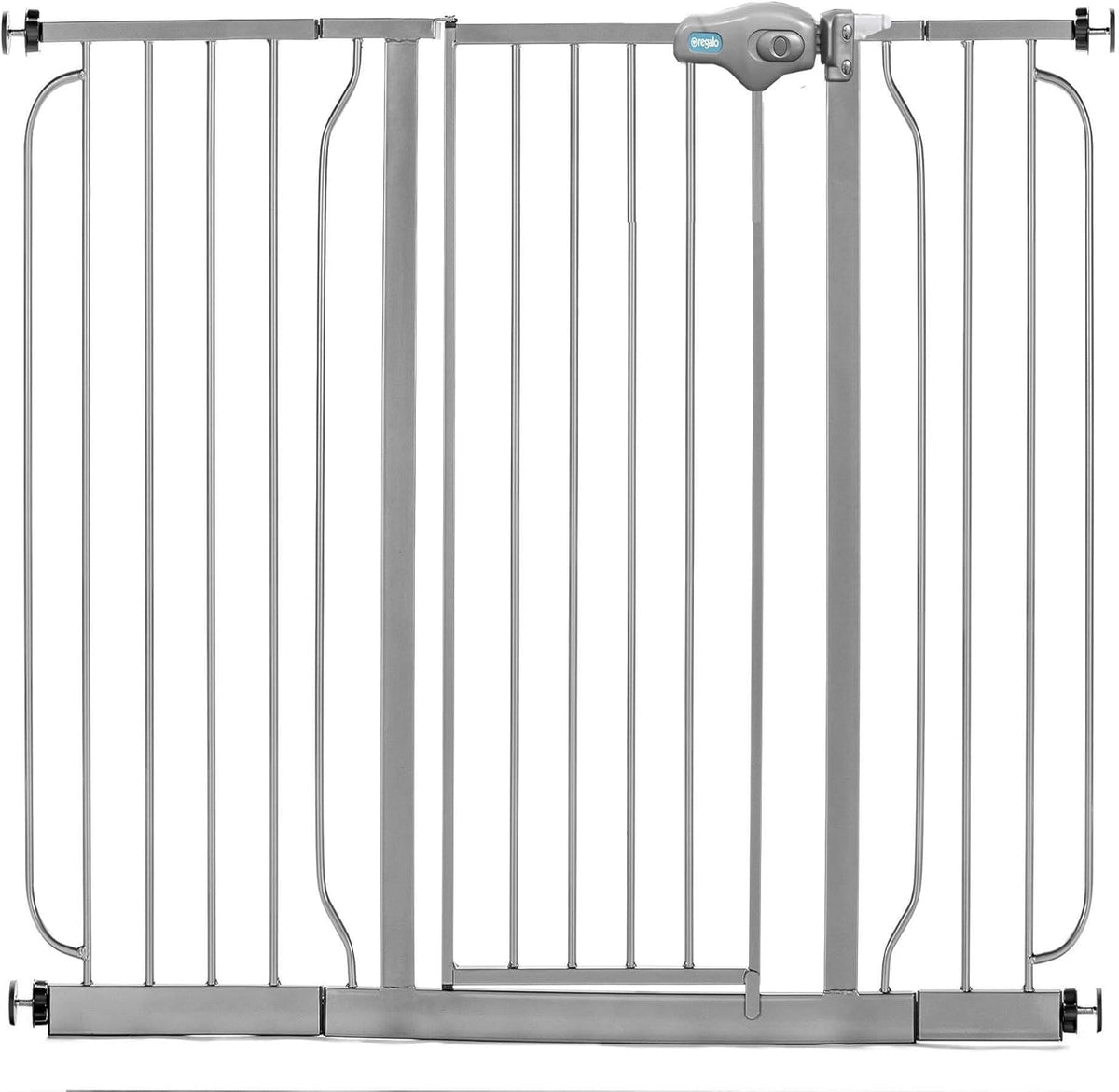 Regalo Easy Step 49-Inch Extra Wide Baby Gate, Includes 4-Inch and 12-Inch Extension Kit, 4 Pack of