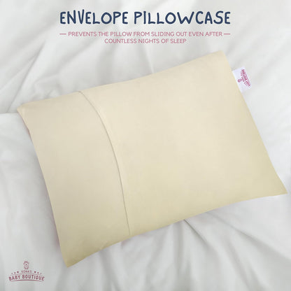 Creamy Yellow - Kona's Perfect Toddler Pillow with Softest Toddler Pillowcase - 13 x 18 inch